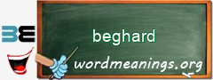 WordMeaning blackboard for beghard